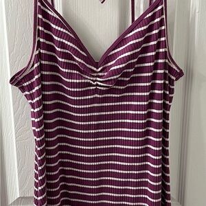 Abercrombie & Fitch Purple Striped Beach Party Mini Dress juniors Size XL
